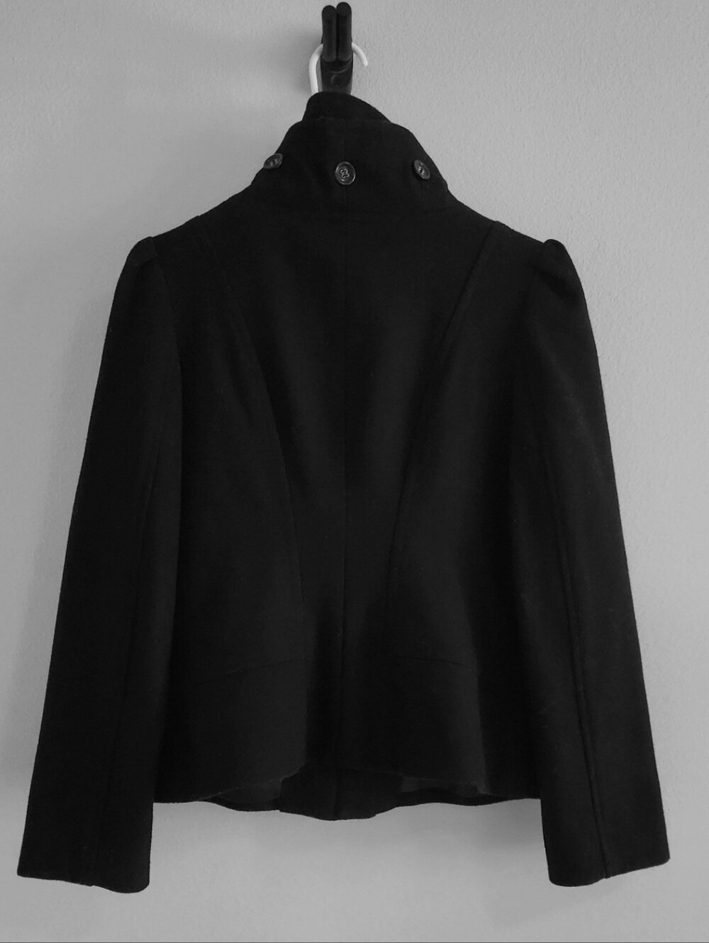 Chadwicks Wool Ruffle Peacoat With Button Detail - Picture 3 of 4